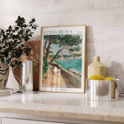 Costa Brava Travel Poster Spain Coastal Art Print - thumbnail 3