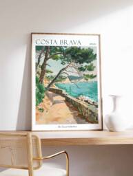 Costa Brava Travel Poster Spain Coastal Art Print - thumbnail 1