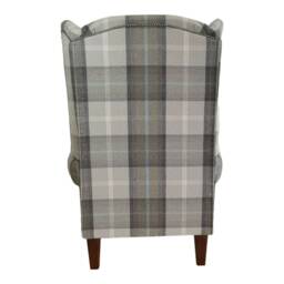 Queen Anne Wingback Chair Extra Tall Tartan Fireside Armchair - thumbnail 3