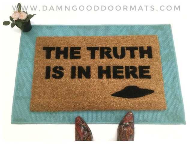 Alien Welcome Mat Funny X Files Quote - Outdoor Indoor - image 1