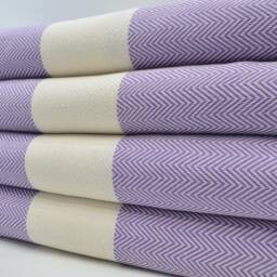 "Purple Throw, Bedspread Throw, Beach Throw, Blankets, Beach Throw, Turkish Blanket, Herringbone Blanket, 79""x95" - thumbnail 3
