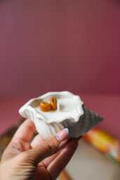 Handmade Soy Candle in Shell Dish Coffee Bean Topped, Reusable Trinket Holder - thumbnail 1