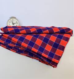 African Maasai Shuka Blanket - Acrylic Kenyan Fabric Throw