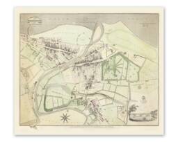Musselburgh Map - Hay's New Plan Of & Its Environs 1824 Edinburgh Wall Art Print Antique Maps Ancient Scotland - thumbnail 1