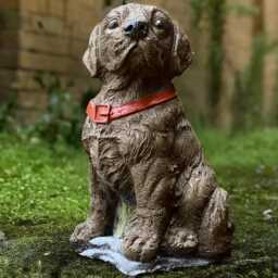 Unique Labrador Statue Concrete Figurine Stone Memorial Decoration Pet Ornament Garden Dog Decor Dog Lover Gift Yard Art - thumbnail 3