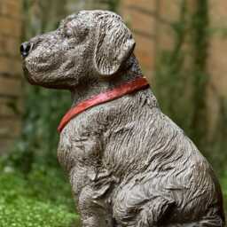 Unique Labrador Statue Concrete Figurine Stone Memorial Decoration Pet Ornament Garden Dog Decor Dog Lover Gift Yard Art - thumbnail 4
