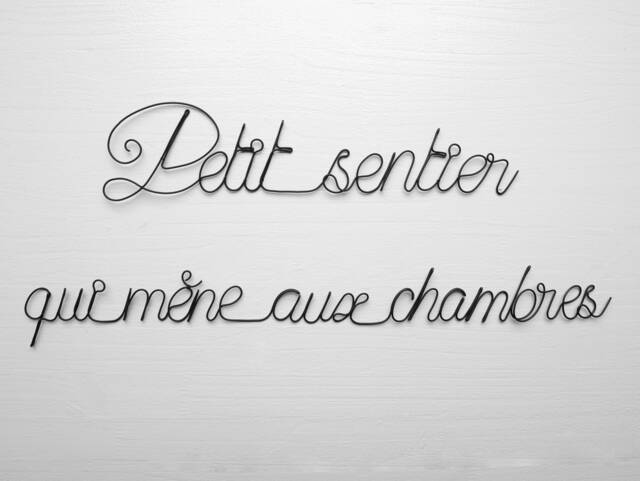 Wire Phrase, Wire Quote, Annealed Wall Decoration, Door Sign, Interior Writing - image 1