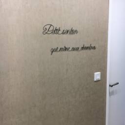 Wire Phrase, Wire Quote, Annealed Wall Decoration, Door Sign, Interior Writing - thumbnail 2