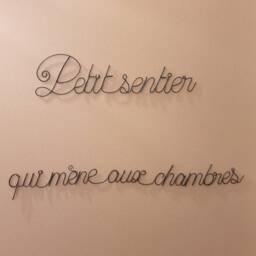 Wire Phrase, Wire Quote, Annealed Wall Decoration, Door Sign, Interior Writing - thumbnail 3