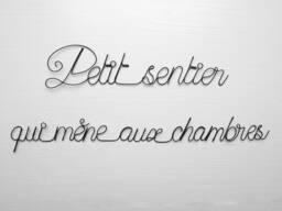 Wire Phrase, Wire Quote, Annealed Wall Decoration, Door Sign, Interior Writing - thumbnail 1
