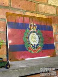 Royal Engineers Reme Metal Sign Real Rust, Vintage Style Mancave Wall Art Army - thumbnail 1