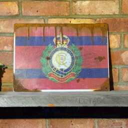 Royal Engineers Reme Metal Sign Real Rust, Vintage Style Mancave Wall Art Army - thumbnail 3