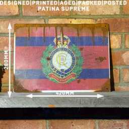 Royal Engineers Reme Metal Sign Real Rust, Vintage Style Mancave Wall Art Army - thumbnail 4