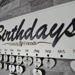 Personalized Birthday & Anniversary Calendar Family Celebrations Board - thumbnail 2
