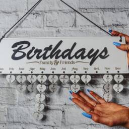 Personalized Birthday & Anniversary Calendar Family Celebrations Board - thumbnail 3