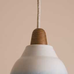 Blue & White Small Element Pendant Light in Ceramic Oak - thumbnail 3