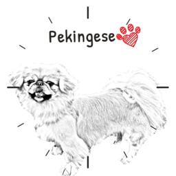 Pekingese, Free Standing Mdf Floor Clock With An Image Of A Dog - thumbnail 2