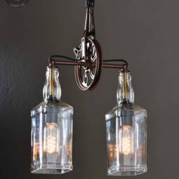 The Carriage House Pendant - Whiskey Bottle Lamp Industrial Light Factory Rustic Modern Decor - thumbnail 2