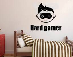 Gamer Wall Decal Video Game Controller, Removable Art 2884 - thumbnail 1