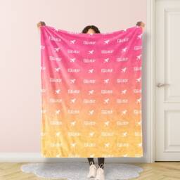 Personalized Name Blanket Single Sided Printing For Baby/Kids/Youth/Adult, Birthday Gift, Baby Blanket, Christmas Gift - thumbnail 2