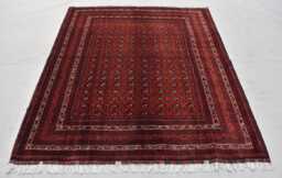 5x6 Ft Hoja Roshnai Afghan Rug Hand-Knotted Wool Turkmen Carpet - thumbnail 1