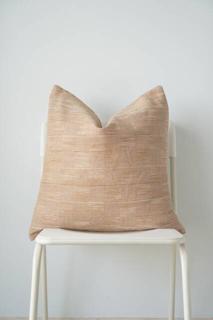 Hand Woven Natural Dye Faded Color Pillow Cover - image 1