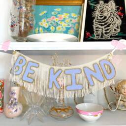 Be Kind Fringe Banner - Wall Hanging, Kindness, Mindful Decor, Kids Golden Rule - thumbnail 2