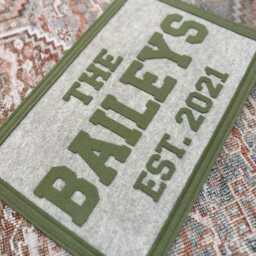 Custom Felt Rectangle Banner, Gallery Wall Decor - thumbnail 4