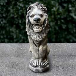 Fantasy Lion Sculpture Concrete Statue Outdoor Animal Decoration Cement Wildlife Ornament Handmade Halloween Decor Lover Gift - thumbnail 4