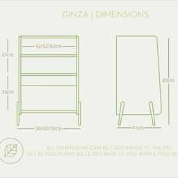 Ginza Premium - Mid Century Modern Record Player Stand, Oak Vinyl Storage Cabinet - thumbnail 3