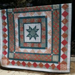 Handmade Queen Size Quilt/Bedspread. - Can Be Custom Colours/Size - thumbnail 3