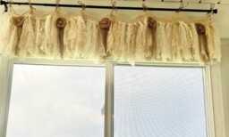 Handmade Crochet Lace Valance Shabby Chic Burlap Rustic Garland - thumbnail 4