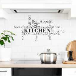 Kitchen Wall Sticker - Cloud Style Word Decor, Inspirational Sticker, Words Art Decal, Modern Decor - thumbnail 3