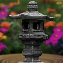 Japanese Pagoda Statue Concrete Lantern Sculpture Outdoor Ornament Pagoda Lover Gift Handmade Art Lover - thumbnail 4