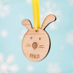 Personalised Wooden Tree Decorations - Christmas Baubles Personalized Gift Ideas For Kids Dinner Table Favours Keepsake Gifts - thumbnail 3