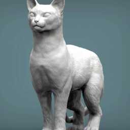 Abyssinian Cat Standing -3D Printed - For Cat Lovers, Ornament, Memorial, Gift - thumbnail 2