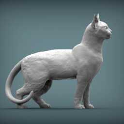 Abyssinian Cat Standing -3D Printed - For Cat Lovers, Ornament, Memorial, Gift - thumbnail 3
