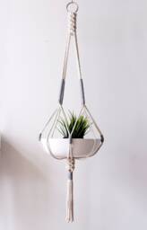 Handmade Macrame Plant Hanger Color Block Hanging Planter, 45