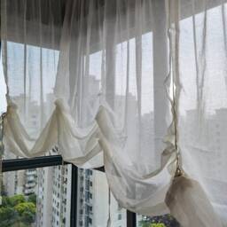 Tie Up Curtain Farmhouse Balloon Shade - thumbnail 4