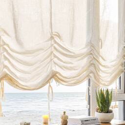 Tie Up Curtain Farmhouse Balloon Shade - thumbnail 1