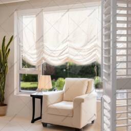 Tie Up Curtain Farmhouse Balloon Shade - thumbnail 2