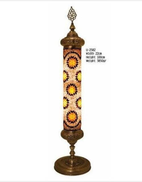 Handmade Mosaic Floor Lamp, Artwork Bohemian Boho Glass Restaurant Hotel Cafe