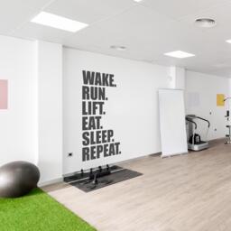 Gym Wall Decal - Exercise Stickers Workout Fitness Motivational Quote Skuwrlesr - thumbnail 1