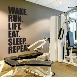 Gym Wall Decal - Exercise Stickers Workout Fitness Motivational Quote Skuwrlesr - thumbnail 3