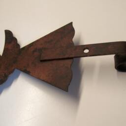 Metal Angel Christmas Stocking Holder Country Wall Hook Hanger Gold Trimmed Blackened By Santa's Works - thumbnail 3