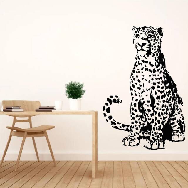 Leopard Vinyl Wall Art, Decal, Sticker, Transfer, Mural, Removable, Decor, Rent Friendly, Interior, Exterior, Full - 0700 - image 1