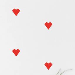 Heart Wall Pattern Decal Kids Room Shape Wall Sticker, Bedroom, Living Wallpaper Vinyl Decals Stickers Home Decor - thumbnail 2