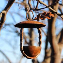 Metal Bird Feeder Wildlife Garden Decor - thumbnail 2