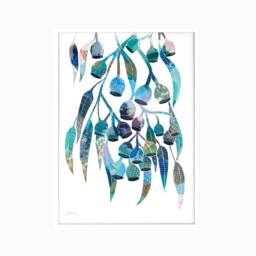 Gum Leaf Ii Print, Gum Art, Painting, Nut Australian Native, Native Wall Print Decor - thumbnail 3
