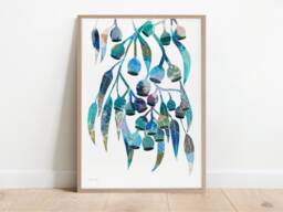 Gum Leaf Ii Print, Gum Art, Painting, Nut Australian Native, Native Wall Print Decor - thumbnail 1